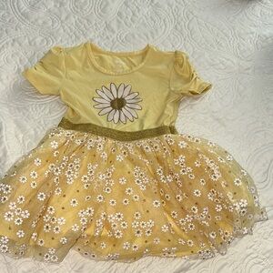 Kidgets Yellow Daisy Tulle Dress